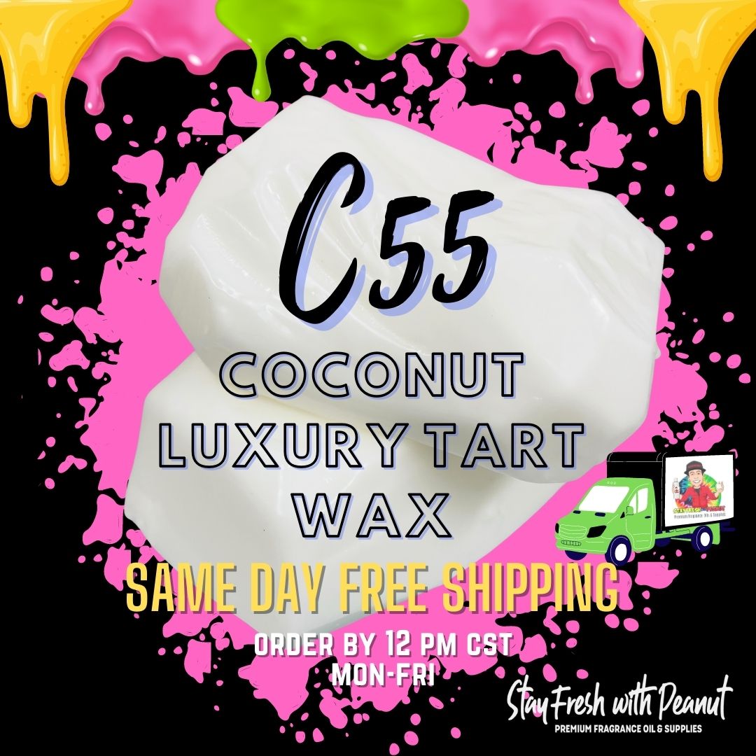 C55 Coconut Luxury Tart Wax For Wax Melts Stay Fresh with Peanut