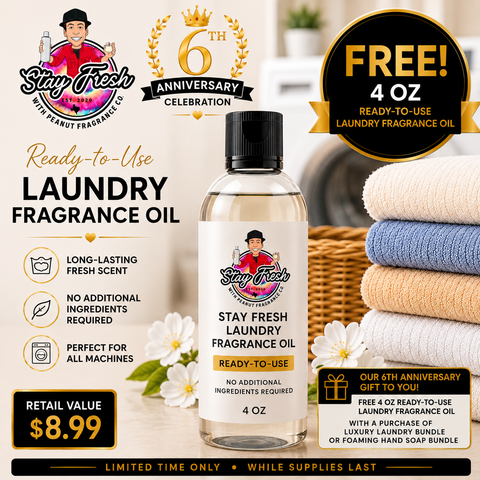 FREE 4 OZ Ready-To-Use Laundry Fragrance Oil – 6th Anniversary Bonus