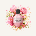 Flower Bomb fragrance oil in clear glass bottle by Stay Fresh with Peanut, featuring a soft floral scent for candles, wax melts, and DIY fragrance projects.