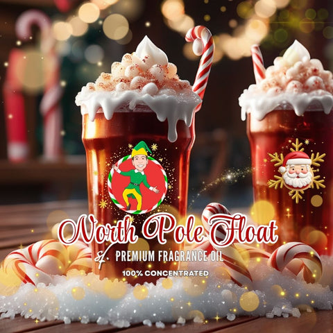 Indulge in the fizzy, creamy delight of North Pole Float