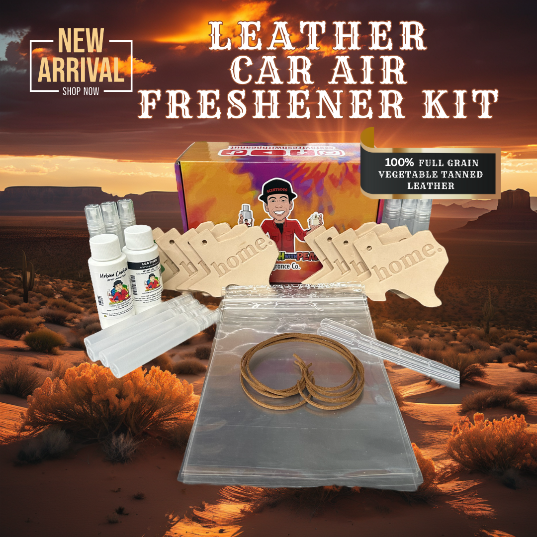 Leather Car Air Freshener Kit Stay Fresh with Peanut
