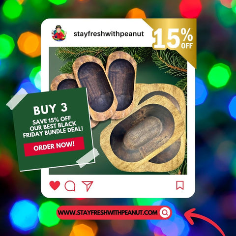 Extra Mini Wooden Dough Bowl – Hand-Carved & Unique *BLACK FRIDAY