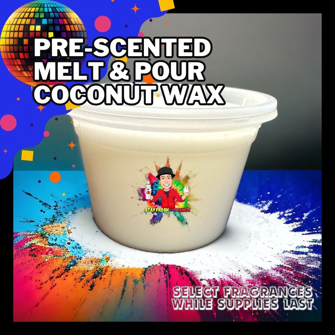Pre-Scented Melt & Pour Coconut Wax – Stay Fresh with Peanut