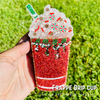 Christmas Frappe Drip Freshie with Straw
