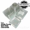 Single Cavity Clamshells for Wax Melts